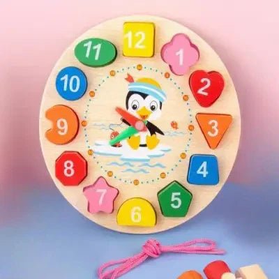 Jouet en Bois - WoodenToys™ - Horloge - Mon bebe curieux